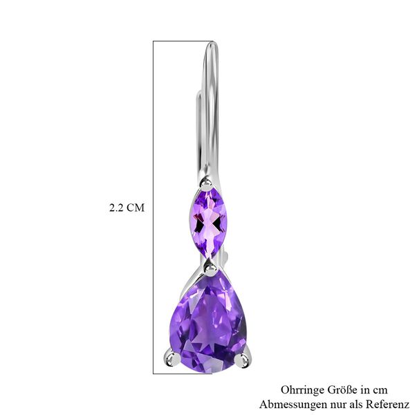 Afrikanische Amethyst Ohrringe, 925 Silber ca. 1,57 ct image number 5