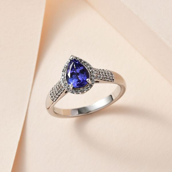 AA Tansanit und Zirkon Ring - 1.34 ct. image number 2