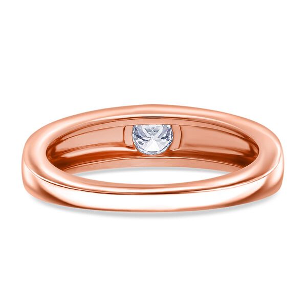 LUXURIANT VS-EF Labor Diamant Ring, 925 Silber 750 Ros&eacute;gold Vermeil - 0,25 ct. image number 4