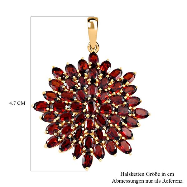 Nat&uuml;rlicher Mosambik Granat Anh&auml;nger, 925 Silber vergoldet, ca. 14.01 ct image number 6