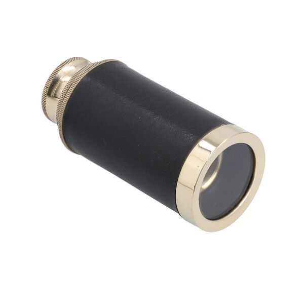 Handgefertigtes, voll funktionsf&auml;higes Teleskop mit Ledergriff und h&ouml;lzerner Geschenkbox, Gold image number 11