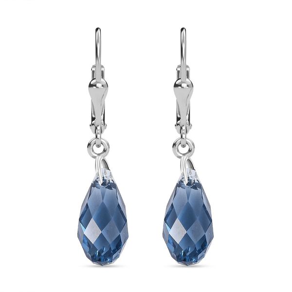 J Francis gefertigt mit SWAROVSKI- Denim blaue Swarovski Kristall-Ohrringe image number 0