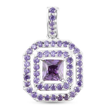 Amethyst Zirkonia Anh&auml;nger 925 Silber ca. 1,94 ct.