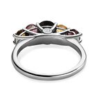 Natürlicher mehrfarbiger Turmalin Ring, 925 Silber platiniert (Größe 17.00) ca. 1.61 ct image number 5