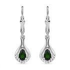 AAA Nat&uuml;rlicher Chromdiopsid Ohrringe 925 Silber platiniert ca. 0.91 ct