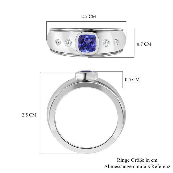 Tansanit und Zirkon Ring - 0,76 ct. image number 6