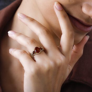 GP Art D&eacute;co Kollektion - Madeira Citrin und blauer Saphir-Ring - 2,68 ct.