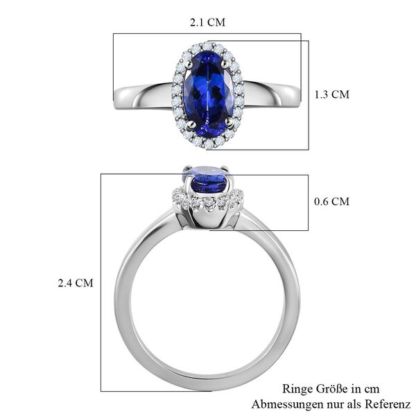 RHAPSODY AAAA Tansanit und VS EF Diamant Ring in 950 Platin - 1,84 ct. image number 5