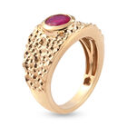 Afrikanischer Rubin Ring 925 Silber 585 Vergoldet image number 3