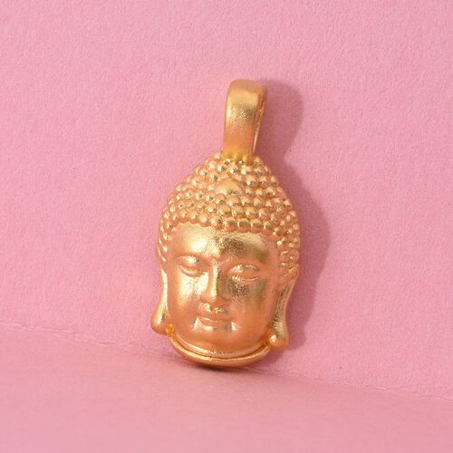 Buddhakopf 999 Gold Anhänger image number 1