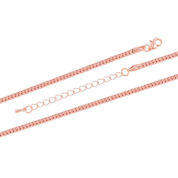 Funkelnder Kristall-Herz-Anh&auml;nger mit 73cm Kette in Ros&eacute;goldton image number 4