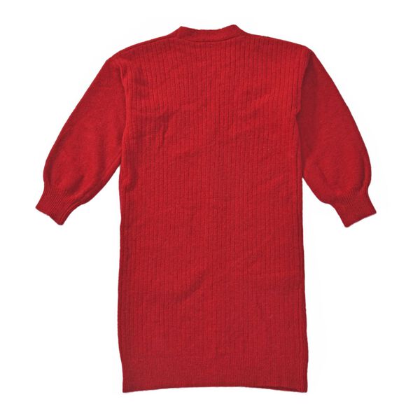 longline coatigan with bottonsMaterial: PBT26%, nylon 32%, acrylic 42%Size:50*90cmWeight:700gColor: red image number 2