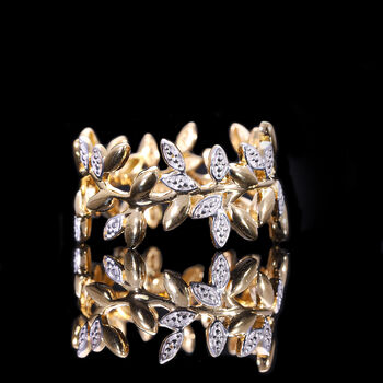 ALLORO Ring mit Diamantakzenten