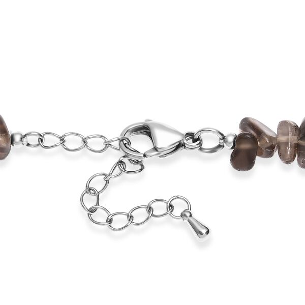 Schwarze Rutil Quarz und Rauchquarz Halskette, 60cm - 445 ct. image number 4