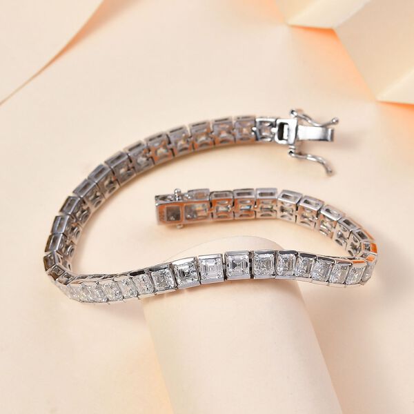 Moissanit Armband ca. 19 cm 925 Silber rhodiniert ca. 14,91 ct. image number 8