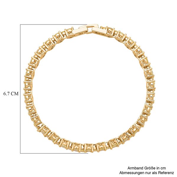 Gelbes Zirkonia Armband, ca. 20 cm, Messing ca. 17,50 ct image number 5