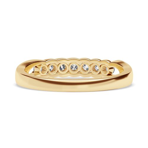 Lab Grown Diamant SI Ring 925 Silber Gelbgold Vermeil (Größe 17.00) ca. 0,33 ct image number 5