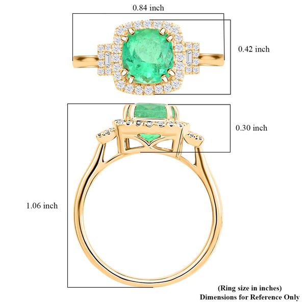 LUXORO AAA Kolumbianischer Smaragd und Diamant Ring in 585 Gold - 2 ct. image number 4