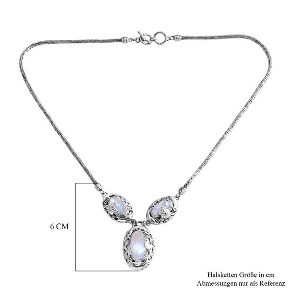 D'Joy Premium Regenbogen Mondstein Halskette ca. 50 cm 925 Silber ca. 20.14 ct image number 6