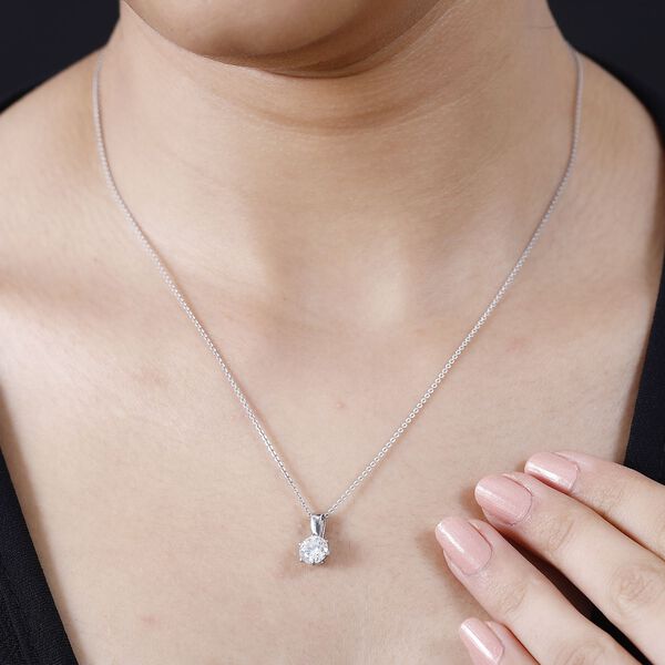 Moissanit Anhänger, 925 Silber rhodiniert - 0,94 ct. image number 3