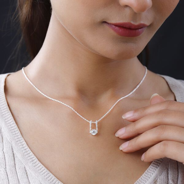 Moissanit Anh&auml;nger mit Kette - 0,50 ct. image number 2