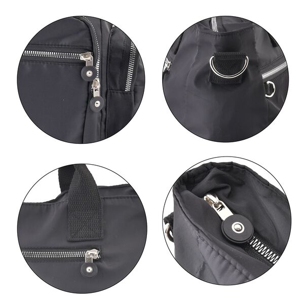 Wasserabweisende Crossbody-Tasche mit Multif&auml;cher, Grau image number 6