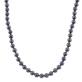 Mehrfarbige Muschelperlen (9-11 mm) Halskette ca. 60 cm 316L Edelstahl