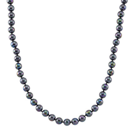 Mehrfarbige Muschelperlen (9-11 mm) Halskette ca. 60 cm 316L Edelstahl