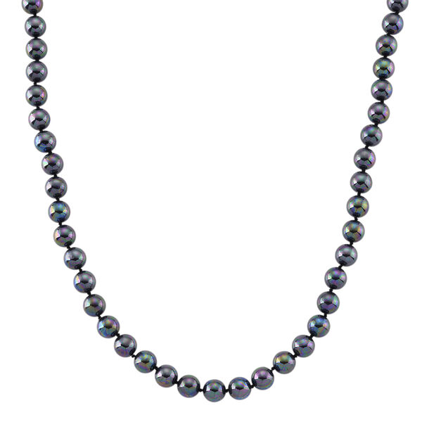 Mehrfarbige Muschelperlen (9-11 mm) Halskette ca. 60 cm 316L Edelstahl