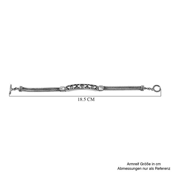 Royal Bali Kollektion - 925 Silber Schmetterling Armband ca. 18.5 cm ca. 13,90g image number 6