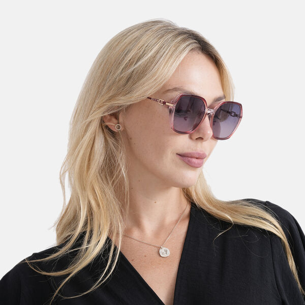 LA MAREY Sonnenbrille UV400 mit polarisierten Gl&auml;sern leichter Rahmen 14,5 x 15 cm Rosa image number 4