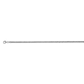 Diamantgeschliffene Rockkette 50cm in rhodiniertem 925 Silber