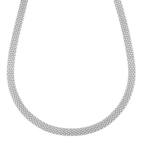Netz-Design 19cm Armband und 50cm Halskette in 925 Silber image number 3