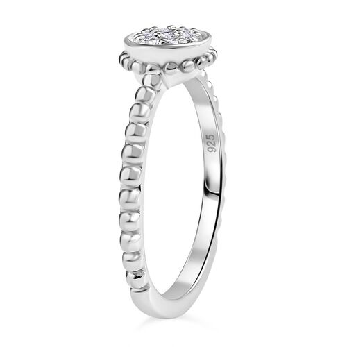 Lab Grown Diamant SI Ring 925 Silber rhodiniert (Größe 17.00) ca. 0,15 ct image number 4