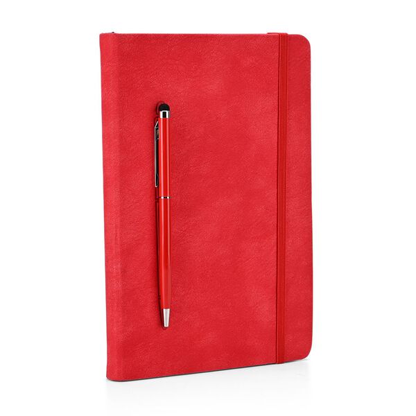 LIVMORE 3er-Set Notizbuch A6 und A5 mit Stift, 22,8x22,2x4cm, Rot image number 2