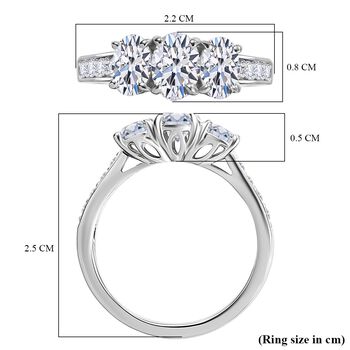 LUXURIANT SGL zertifizierter VS-EF Labor Diamant Ring in 950 Platin - 2,05 ct.