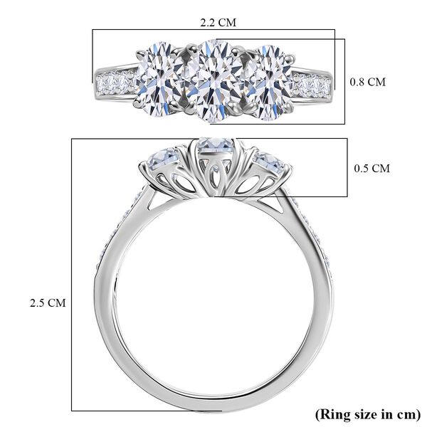 LUXURIANT SGL zertifizierter VS-EF Labor Diamant Ring in 950 Platin - 2,05 ct. image number 3