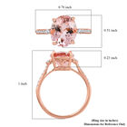 AAA Rosa Morganit, Weißer Diamant, Ringe 585 Gold (Größe 18.00) ca. 4.10 ct image number 5