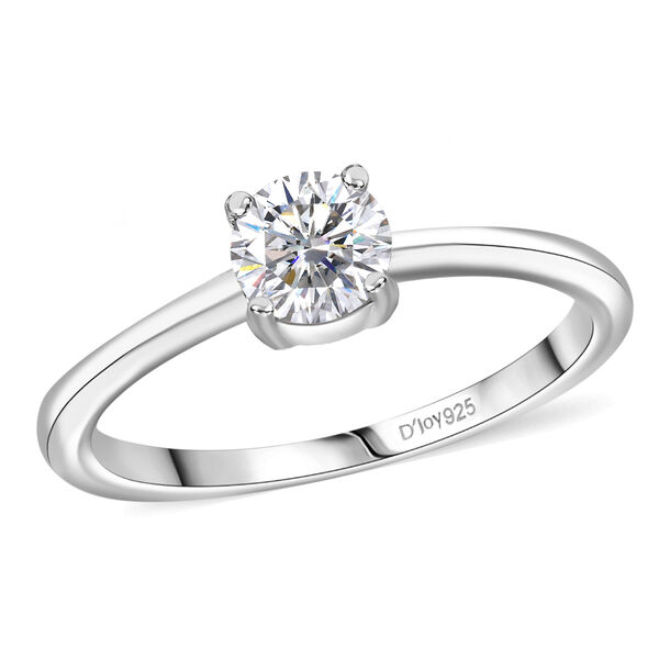 D'Joy Moissanit Ring 925 Silber platiniert (Gr&ouml;&szlig;e 16.00) ca. 0,46 ct image number 3