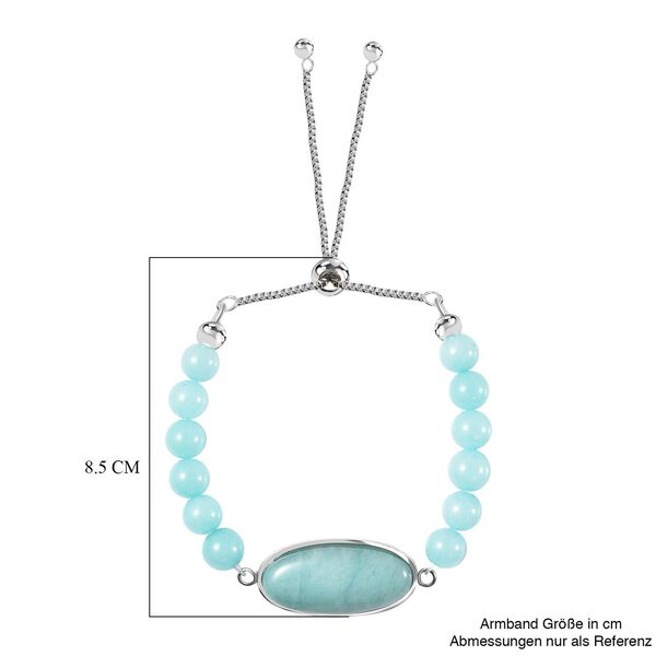 Flexibles Amazonit Bolo-Armband, 15-22 cm - 59,90 ct. image number 5