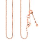 Verstellbare Halskette, 925 Silber 750 Ros&eacute;vergoldet, ca. 45 cm