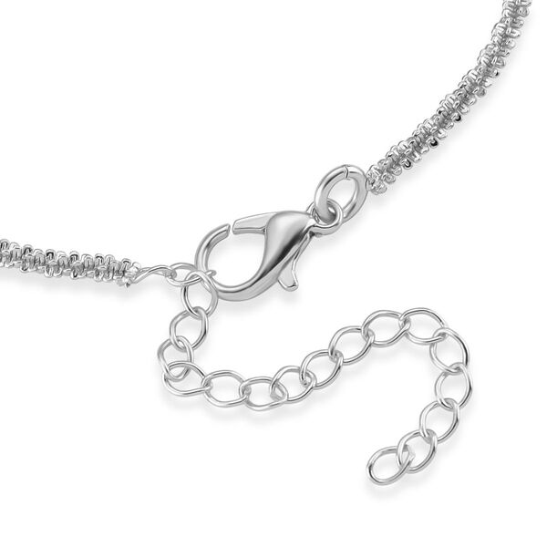 Funkel Armband, Messing Silberfarben ca. 19 cm image number 5