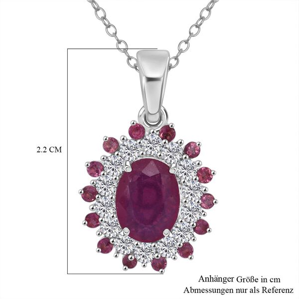D'Joy Ilakaka Rosa Saphir und Zirkon Anh&auml;nger mit 50cm Kette - 2,85 ct. image number 6