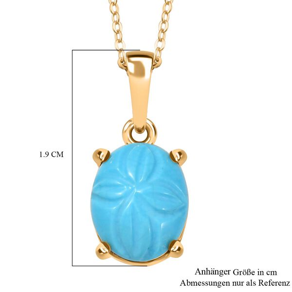 AA Sleeping Beauty T&uuml;rkis Schmuckset 925 Silber 750 Gelb Vergoldet ca. 2,29 ct. image number 6