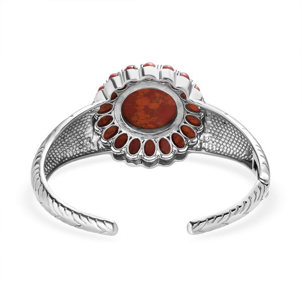 Orange Mohave Türkis Armreif, 19 cm - 34,31 ct. image number 5