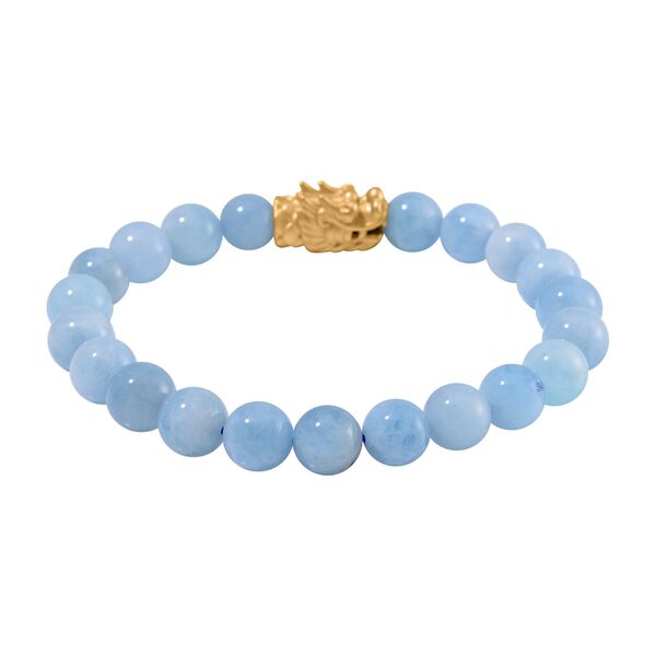 Aquamarin Flexibles Armband, 925 Silber vergoldet ca. 165.00 ct image number 3