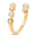 Natürlicher Äthiopischer Opal bypass Ring 925 Silber 585 Vergoldet image number 4