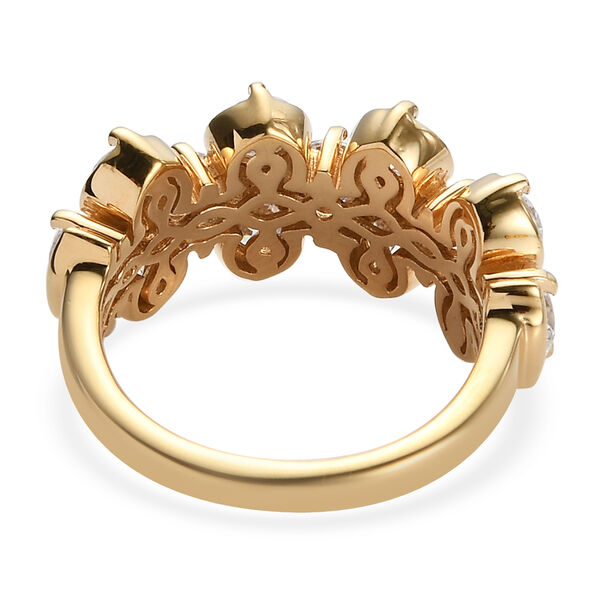 LUSTRO STELLA - feinster Zirkonia-Ring, 925 Silber vergoldet image number 5