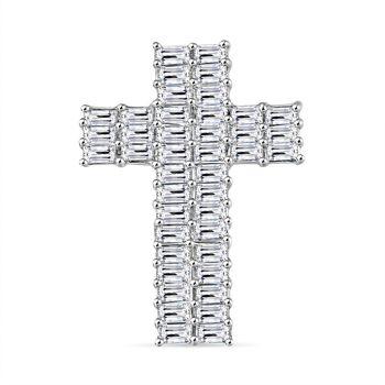 VS Diamant Kreuz Anh&auml;nger in 950 Platin - 0,46 ct.