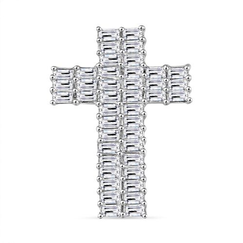 VS Diamant Kreuz Anhänger in 950 Platin - 0,46 ct. image number 0